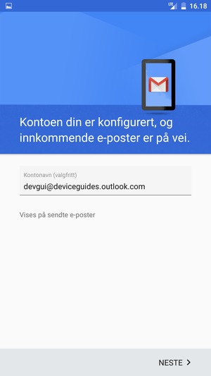 Gi kontoen din et navn og velg NESTE