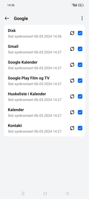 Velg menyknappen