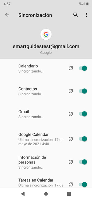 Su información será sincronizada