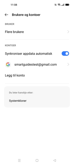 Velg din Google-konto