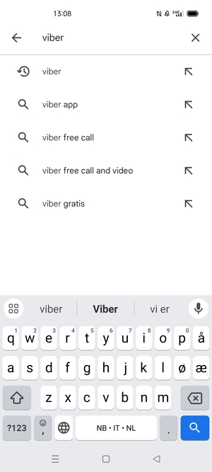 Skriv inn applikasjonsnavnet og velg Søk