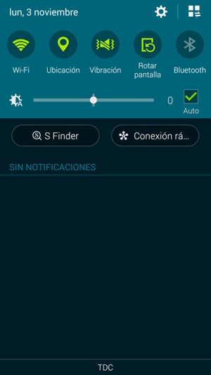 Seleccione Vibración  para cambiar al modo silencio