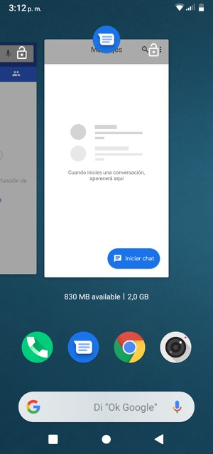 Deslice las aplicaciones hacia arriba para cerrarlas