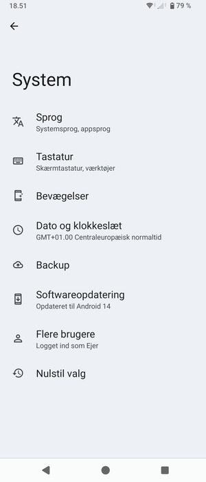 Vælg Backup