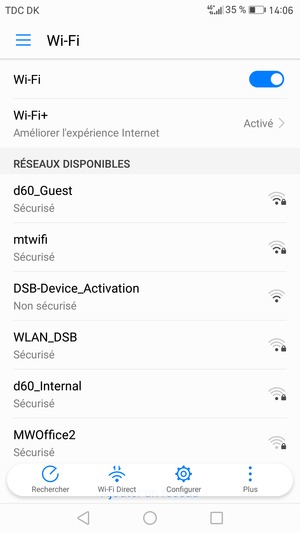 Sélectionnez le réseau sans fil auquel vous souhaitez vous connecter