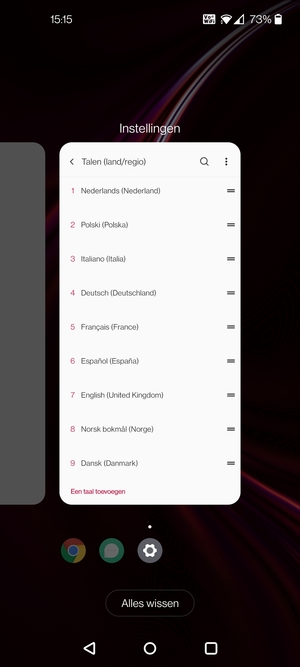 Selecteer Alles wissen om alle actieve apps te sluiten
