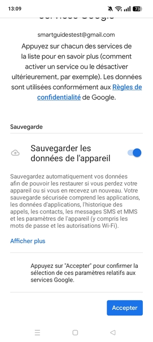 Sélectionnez Accepter