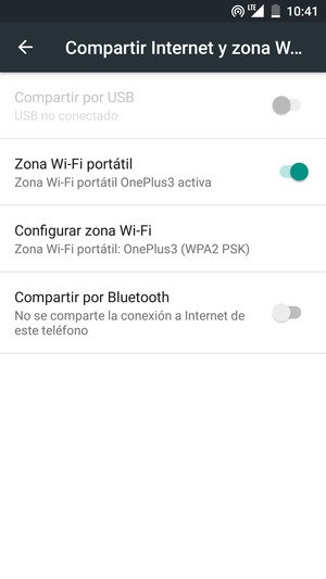 El teléfono ha sido configurado para su uso como módem