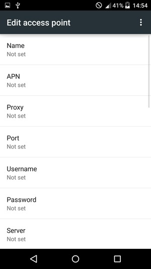 Enter MMS information