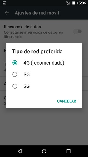 Seleccione la opción deseada