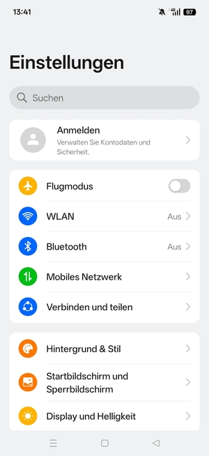 Wählen Sie Mobiles Netzwerk