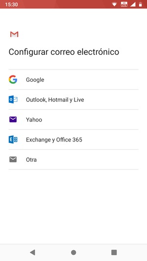 Seleccione Exchange y Office 365