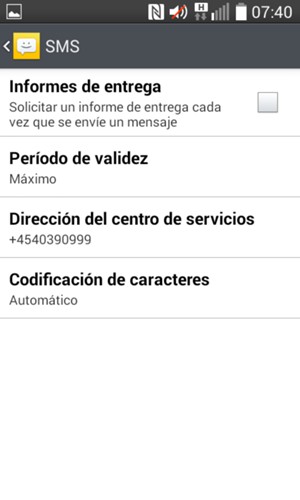 Seleccione Dirección del centro de servicios