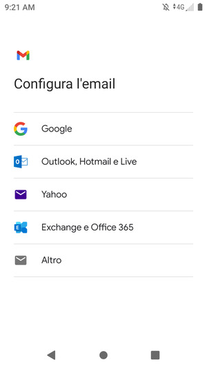 Seleziona Outlook, Hotmail e Live