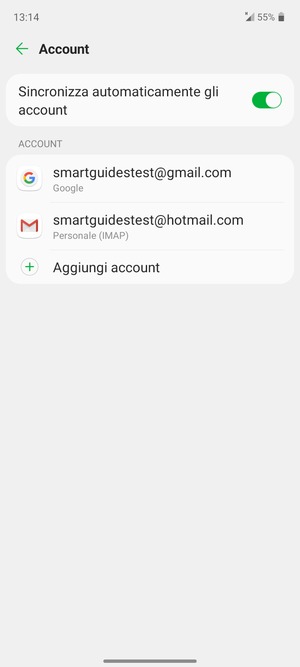 Seleziona il tuo account Google