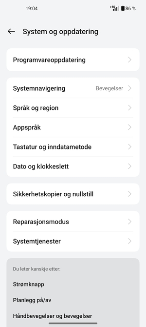 Velg Programvareoppdatering