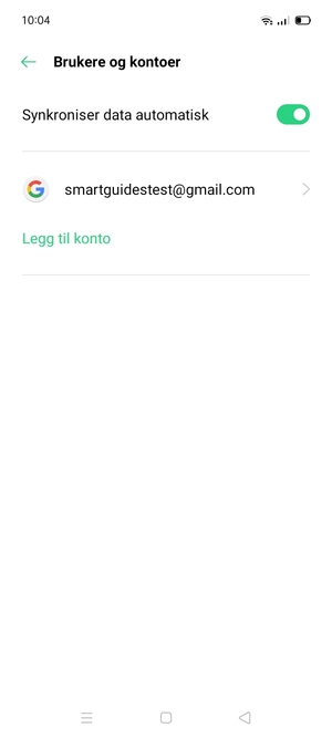 Velg din Google-konto