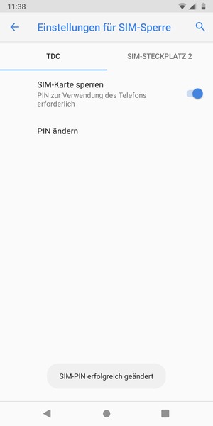 Ihre PIN der SIM-Karte wurde geändert