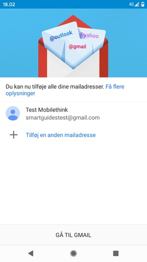 Vælg GÅ TIL GMAIL