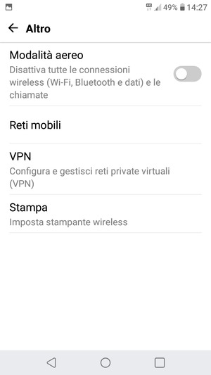 Seleziona Reti mobili