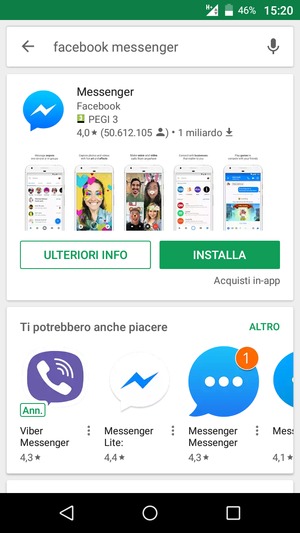 Seleziona l'applicazione