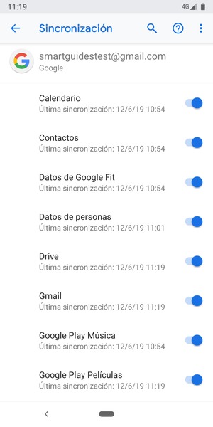 Asegúrese de haber seleccionado Contactos