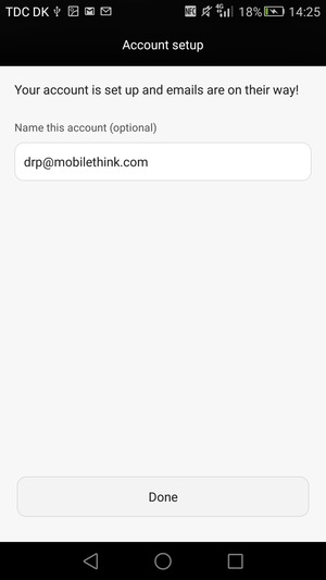 Give your account a name and select Done