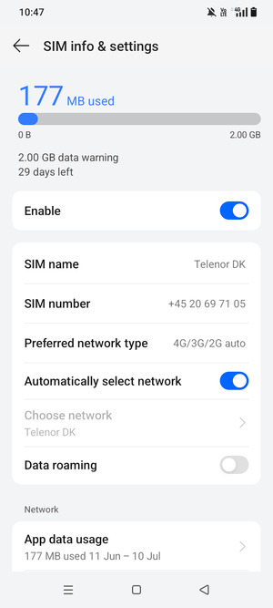 To change network if network problems occur, turn off Automatically select network
