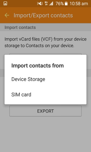 Select SIM card