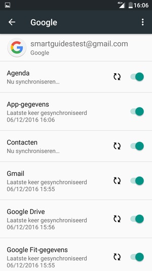 Uw gegevens worden gesynchroniseerd