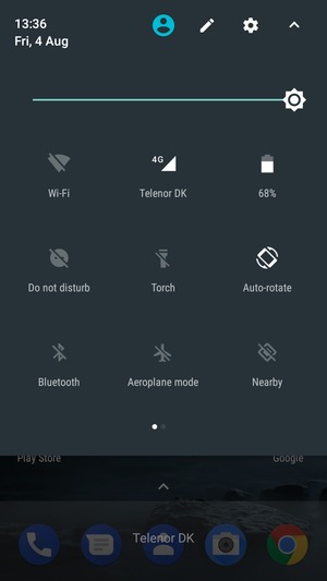 Adjust brightness to the required level