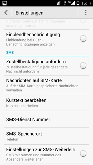 Wählen Sie SMS-Dienst Nummer / Textmitteilung (SMS)