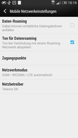 Wählen Sie Netzwerkmodus