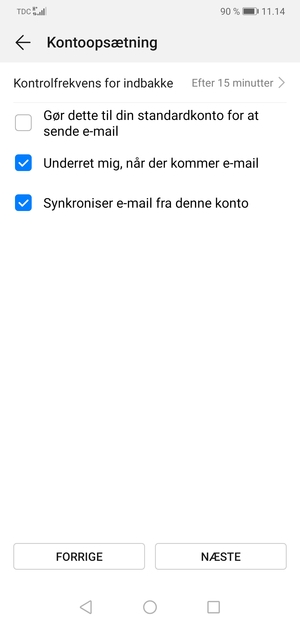 Vælg NÆSTE