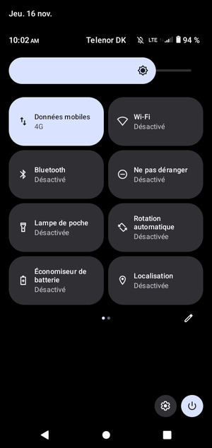 Régler la luminosité au niveau souhaité