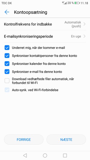 Vælg NÆSTE