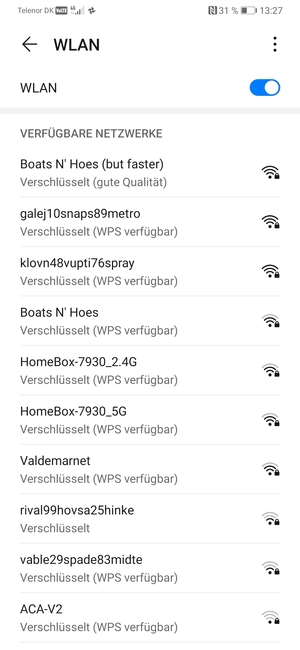 Wählen Sie das Wireless-Netzwerk, zu dem Sie eine Verbindung herstellen möchten