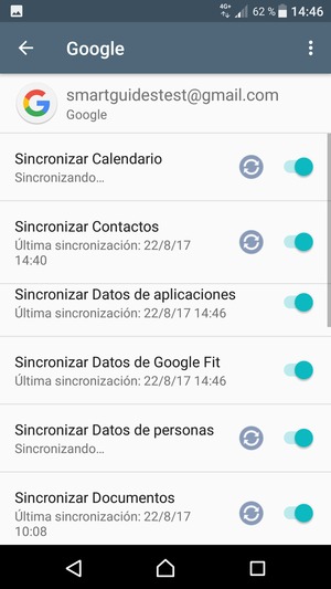 Su información será sincronizada