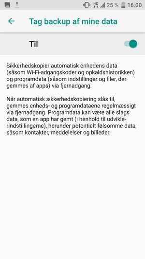 Vælg Tilbage-knappen