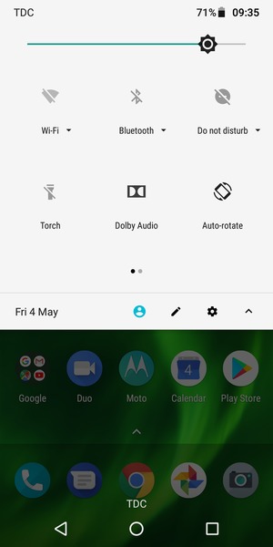 Adjust brightness to the required level