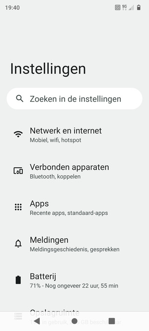 Selecteer Netwerk en internet