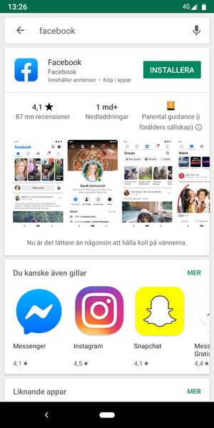 Välj appen