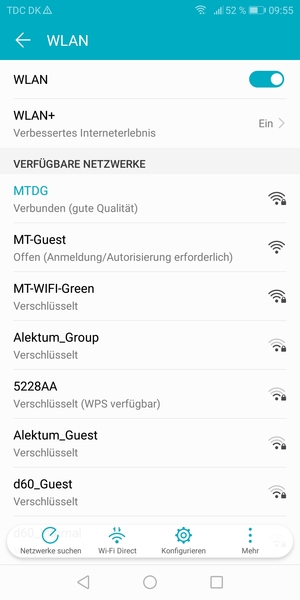 Sie sind nun mit dem WLAN-Netzwerk verbunden