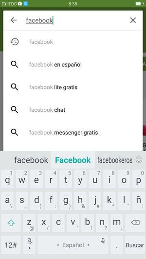Introduzca el nombre de la aplicación y seleccione Buscar