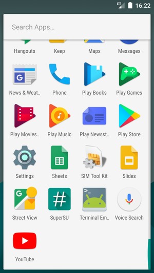 Scroll to and select Settings