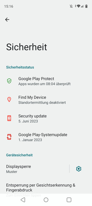 Ihr Handy ist jetzt mit einer Bildschirmsperre gesichert