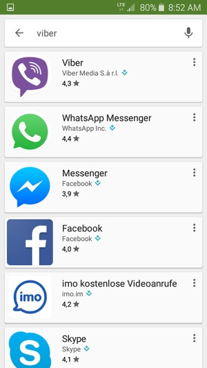Wählen Sie die App