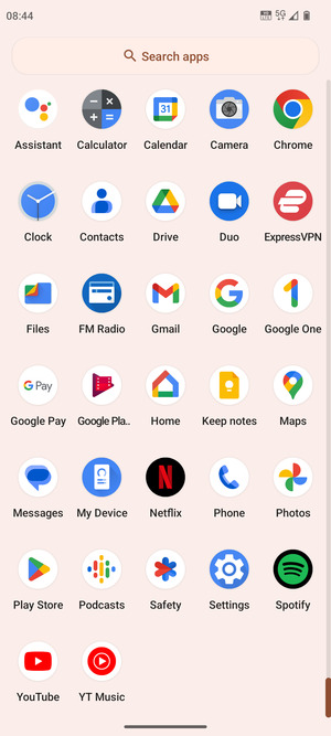Scroll to and select Settings