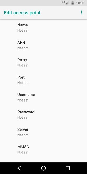 Enter Internet information