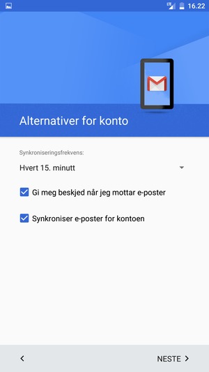 Velg NESTE